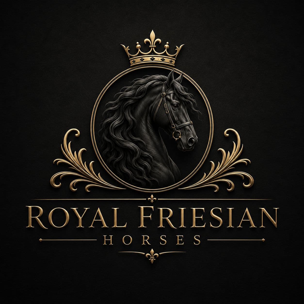 Royal Friesian Horses — primary crest logo